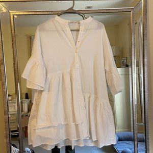 little white button down dress